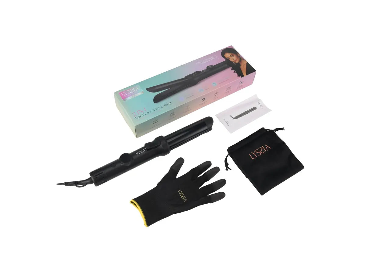 LY-60 – 2 in 1 Hair Curler & Straightener