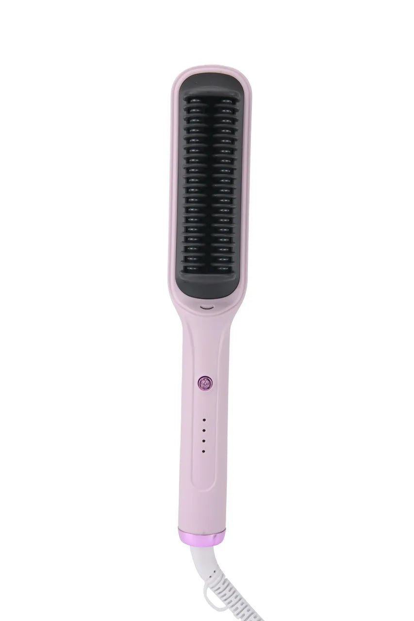LY-120 Hair Straightener Brush (Pink)