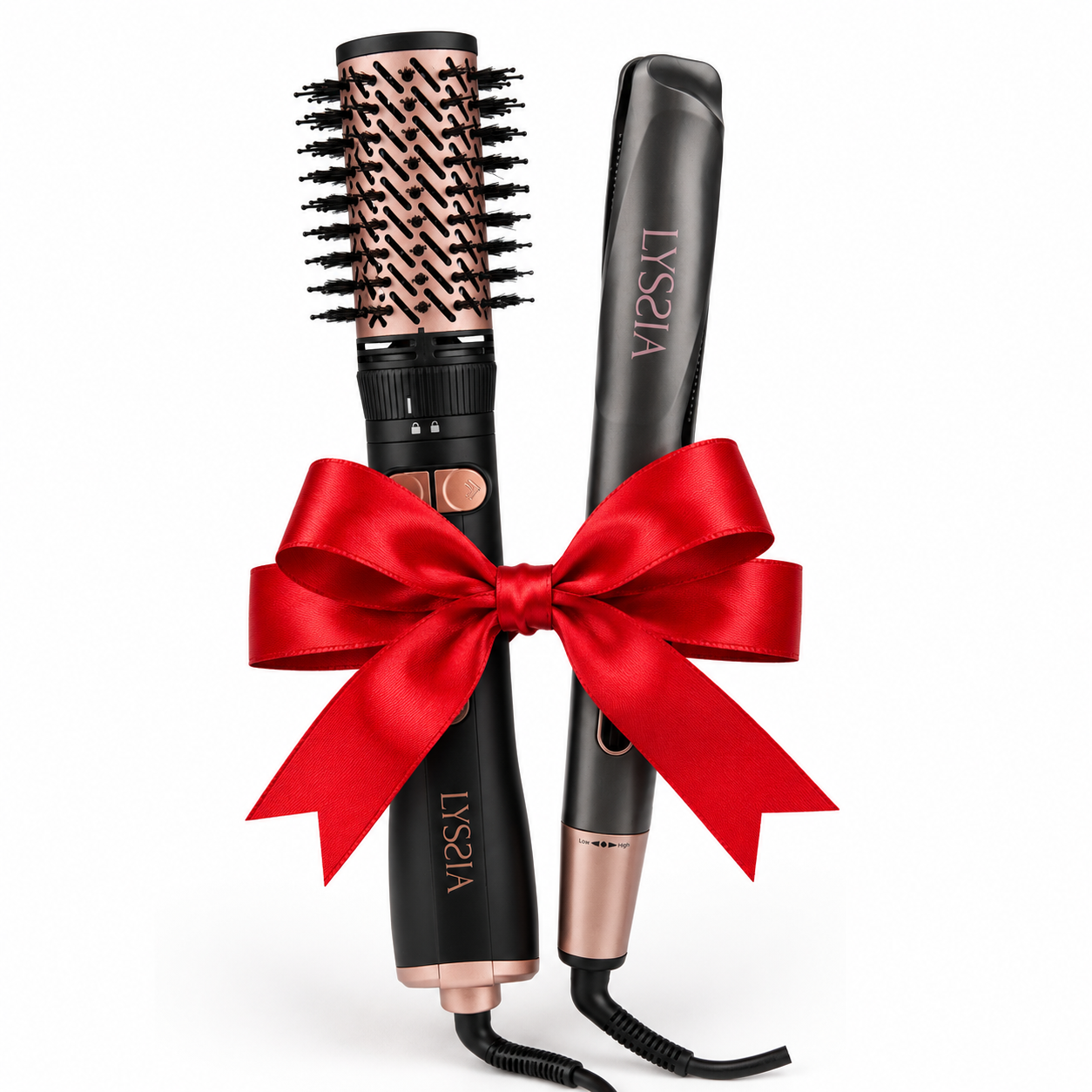 LY-40 - 2 in 1 Twisted Hair Straightener & LY-140 Automatic Rotating Hot Air Comb 1200W
